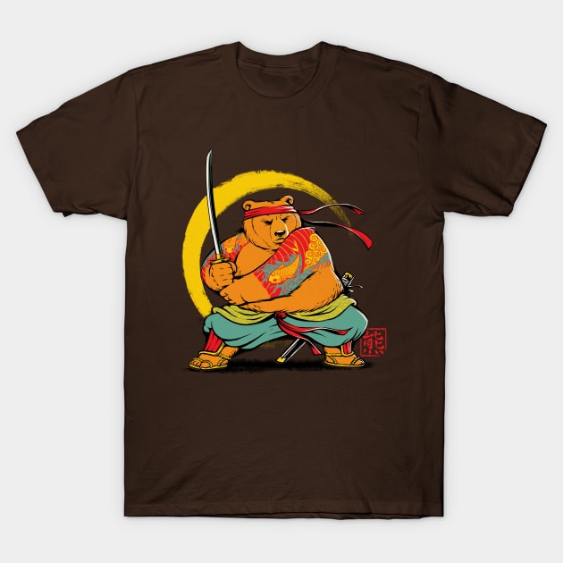 Yakuza Bear Samurai T-Shirt by Tobe_Fonseca